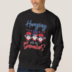 Hanging With My Gnomies Flag American 4th July For Sweatshirt