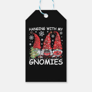 Hanging With My Gnomies Funny Christmas Gnome Gift Tags