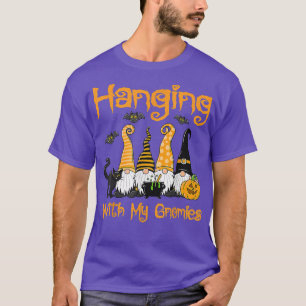 Hanging With My Gnomies Funny Gnome Halloween T-Shirt