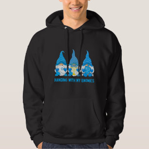 Hanging With My Gnomies Gnome Christmas Pyjamas Fa Hoodie
