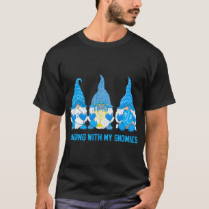 Hanging With My Gnomies Gnome Christmas Pyjamas Fa T-Shirt