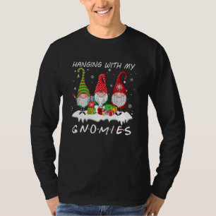 Hanging With My Gnomies Gnome Christmas Xmas Pajam T-Shirt