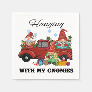 Hanging With My Gnomies Napkin