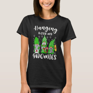 Hanging With My Gnomies Nurse Shamrock Clover Patr T-Shirt