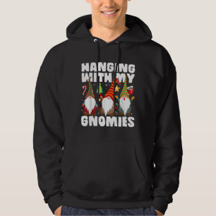 Hanging With My Gnomies Plaid Garden Christmas Gno Hoodie