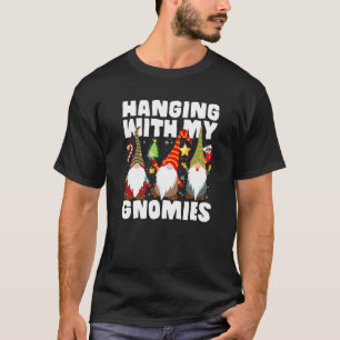 Hanging With My Gnomies Plaid Garden Christmas Gno T-Shirt