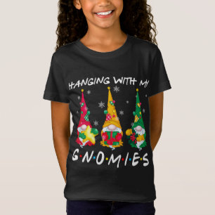 Hanging With My Gnomies Plaid Garden Christmas Gno T-Shirt