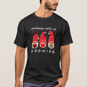 Hanging with my Gnomies Red Plaid Valentines Day B T-Shirt