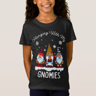 Hanging With My Gnomies Reindeer Antlers Tree Buff T-Shirt