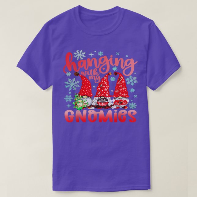 Hanging With My Gnomies Santa Gnome Christmas Kids T-Shirt (Design Front)
