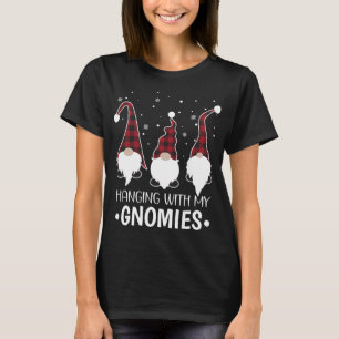 Hanging With My Gnomies Santa Gnome Christmas Paja T-Shirt