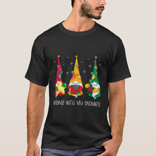 Hanging With My Gnomies Shirt Christmas Costume Th (Front)