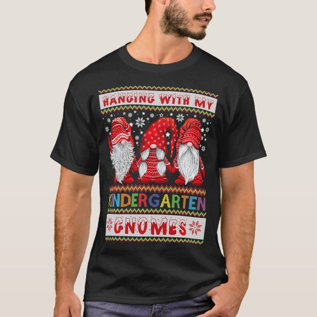 Hanging With My Kindergarten Gnomies Ugly Sweater  (Front)