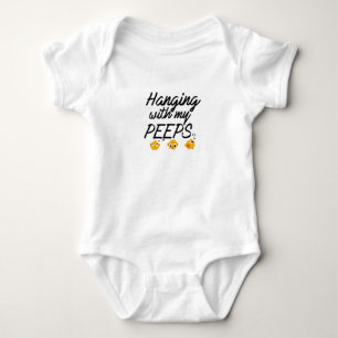 Hanging With My Peeps - Social Design Baby Bodysuit