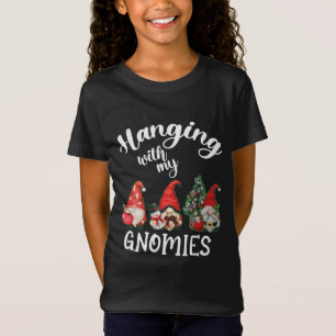 Hanging With My Science Teacher Gnomes Ugly Xmas M T-Shirt