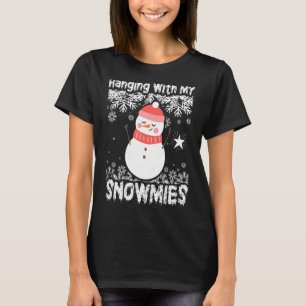 Hanging with My Snowmies Xmas Carol Music Dance T-Shirt