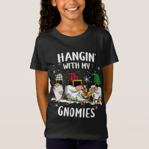 Hanging With My Trauma Gnomies Nurse Christmas Gno T-Shirt