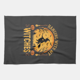 Hanging With My Witches Halloween Design (2) Tea Towel