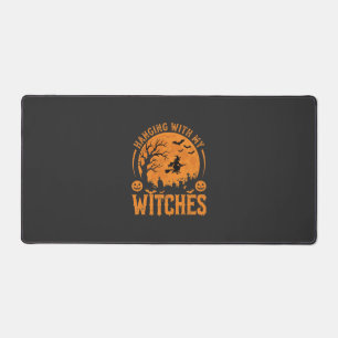 Hanging With My Witches Halloween Design (3) Desk Mat