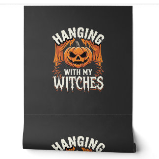 Hanging With My Witches Halloween Pumpkin Wallpaper