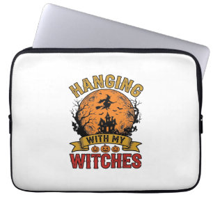 Hanging With My Witches Halloween Vintage Shirt De Laptop Sleeve