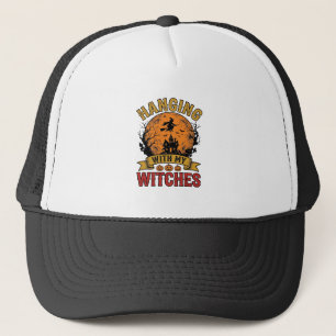 Hanging With My Witches Halloween Vintage Shirt De Trucker Hat
