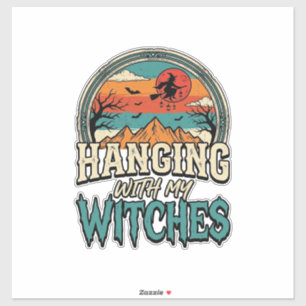 Hanging With My Witches Vintage Halloween Design_1