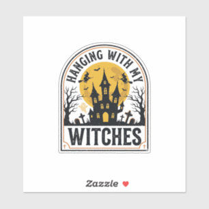 Hanging With My Witches Vintage Halloween Design_1