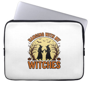 Hanging With My Witches Vintage Halloween Design_1 Laptop Sleeve