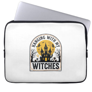 Hanging With My Witches Vintage Halloween Design_1 Laptop Sleeve