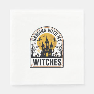 Hanging With My Witches Vintage Halloween Design_1 Napkin