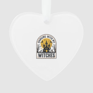 Hanging With My Witches Vintage Halloween Design_1 Ornament
