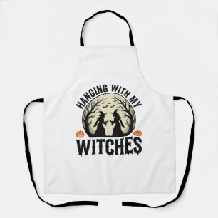 Hanging With My Witches Vintage Halloween Design ( Apron