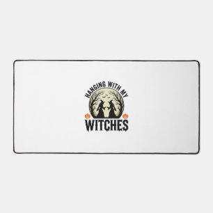 Hanging With My Witches Vintage Halloween Design ( Desk Mat