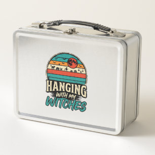 Hanging With My Witches Vintage Halloween Shirt De Metal Lunch Box