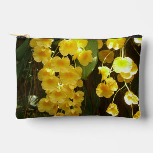 Hanging Yellow Orchids Tropical Flowers Accessory Pouch