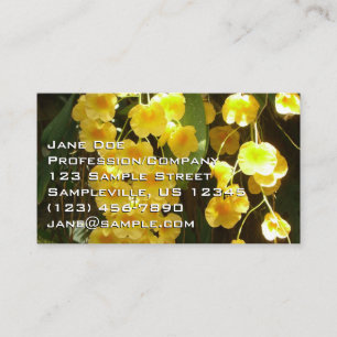 Hanging Yellow Orchids Tropical Flowers Business Card