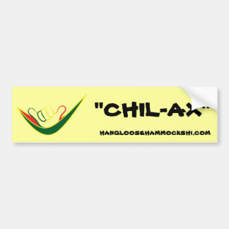 HANGLOOSE HAMMOCKS HAWAII- CHIL-AX- BUMPER STICKER
