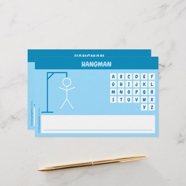 Hangman Word Game (Front/Back In Situ)