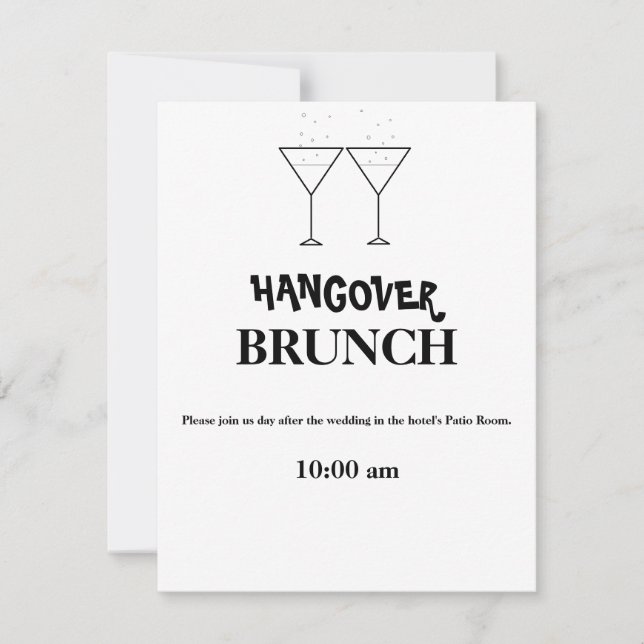 "Hangover Brunch" Invitations (Front)