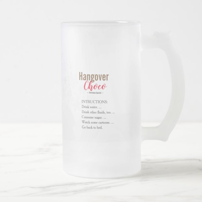 HANGOVER CHOCO matching cup santa joke (Right)