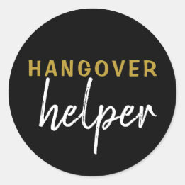 Hangover Helper Wedding Bachelorette Favour Sticke Classic Round Sticker