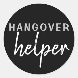Hangover Helper Wedding Bachelorette Favour Sticke Classic Round Sticker