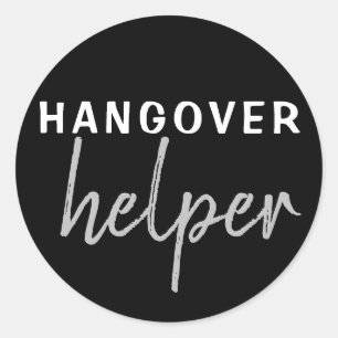 Hangover Helper Wedding Bachelorette Favour Sticke Classic Round Sticker