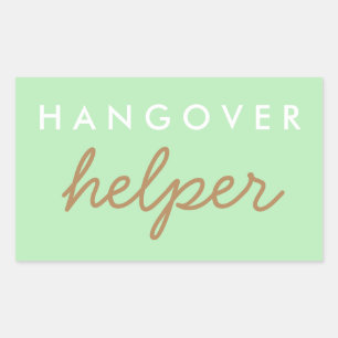 Hangover Helper Wedding Bachelorette Favour Sticke Rectangular Sticker