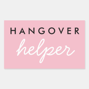Hangover Helper Wedding Bachelorette Favour Sticke Rectangular Sticker