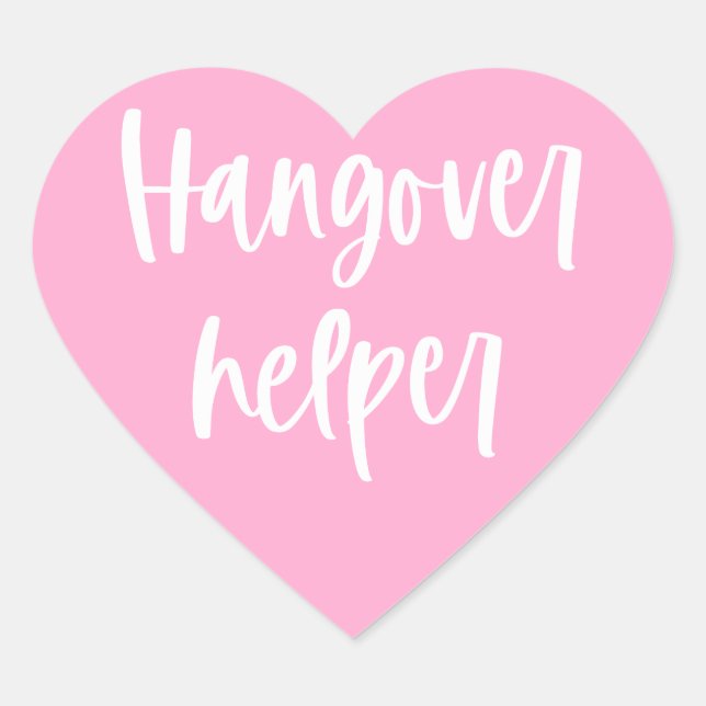 Hangover Helper Wedding Recovery Kit  Heart Sticker (Front)