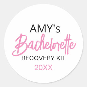 Hangover Kit Bachelorette Party Favour Classic Round Sticker