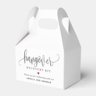Hangover Kit Editable Colour Lovely Calligraphy Favour Box