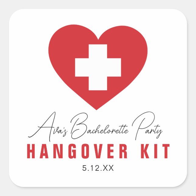 HANGOVER Kit Personalised Stickers (Front)